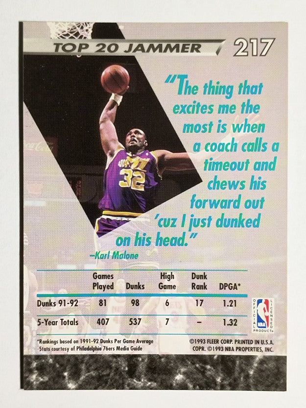 1992-93 Ultra #217 Karl Malone JS