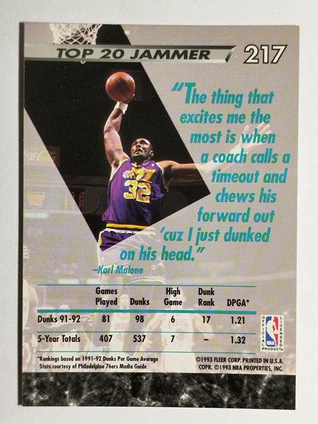 1992-93 Ultra #217 Karl Malone JS