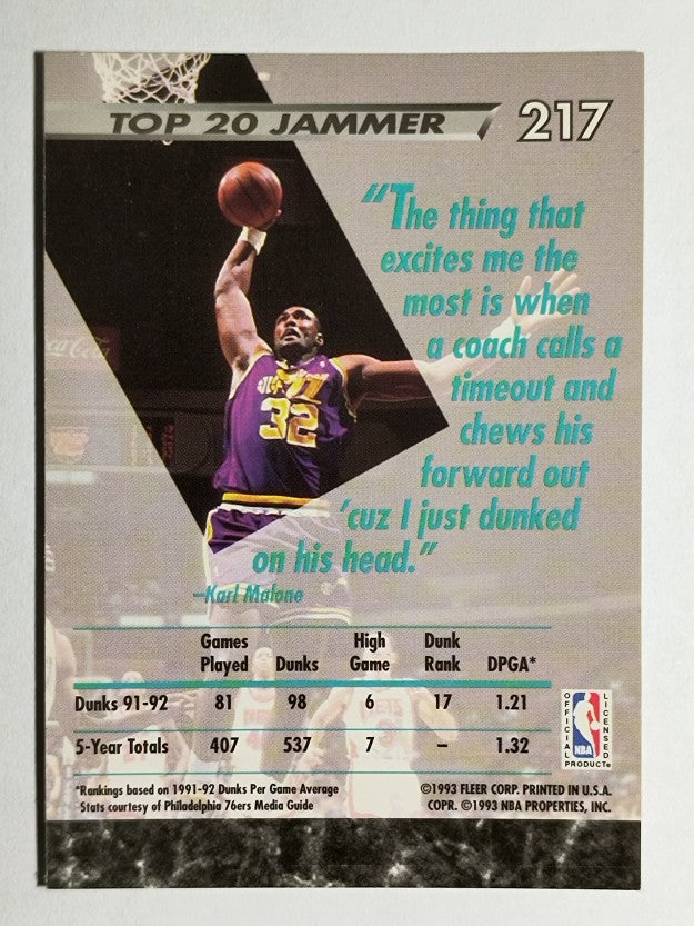 1992-93 Ultra #217 Karl Malone JS