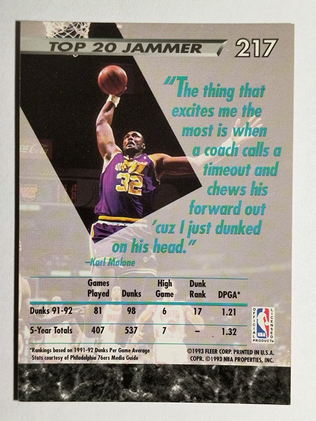 1992-93 Ultra #217 Karl Malone JS