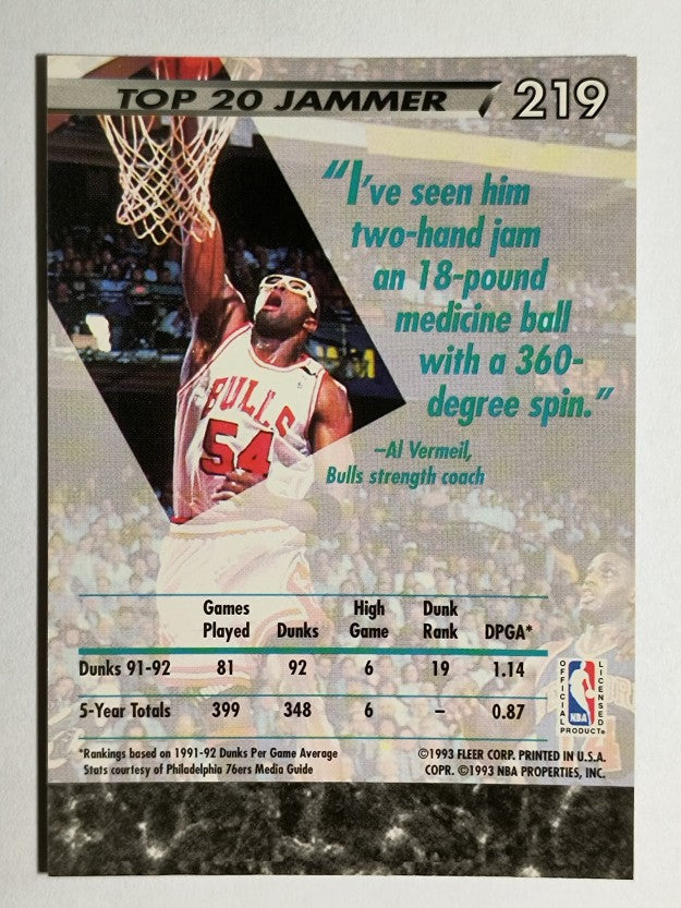 1992-93 Ultra #219 Horace Grant JS