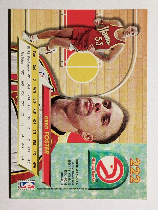 1992-93 Ultra #222 Greg Foster