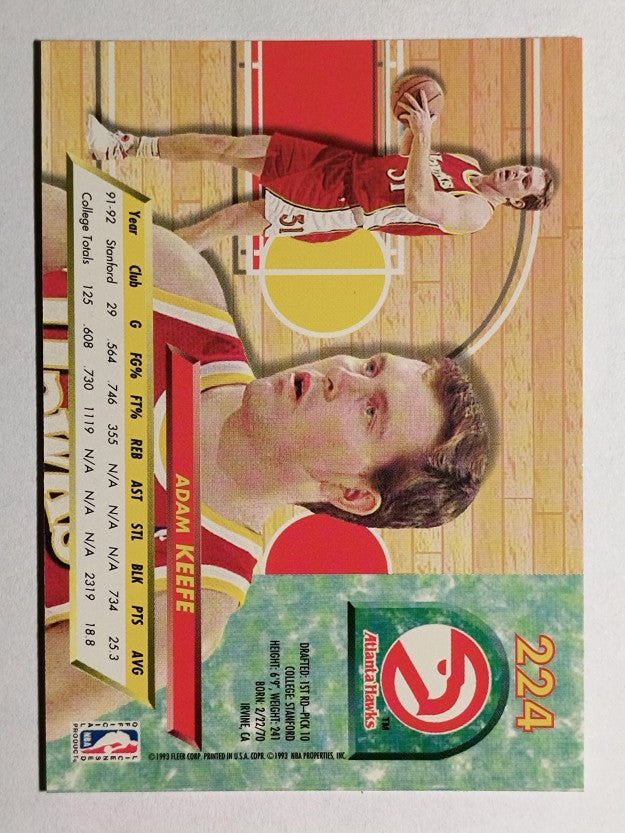 1992-93 Ultra #224 Adam Keefe