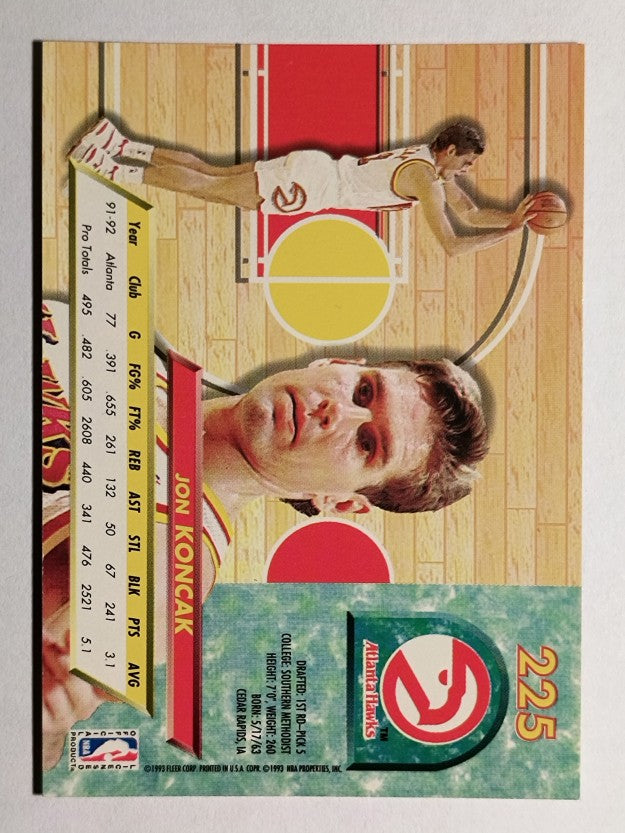 1992-93 Ultra #225 Jon Koncak