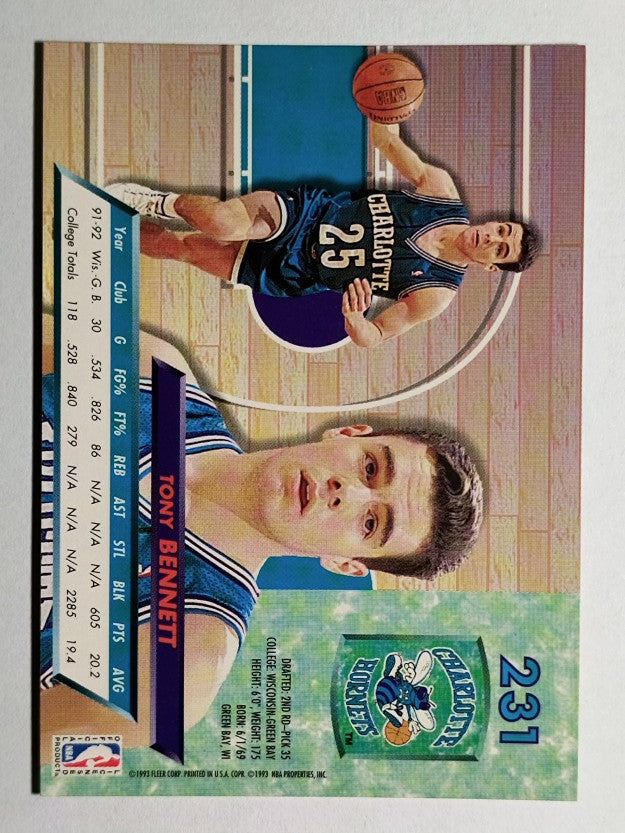 1992-93 Ultra #231 Tony Bennett RC