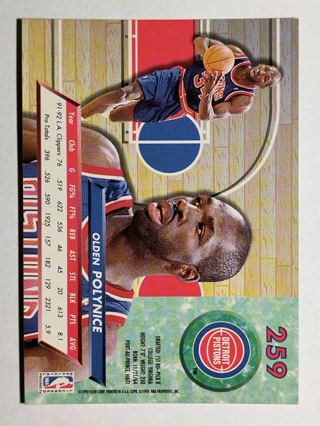 1992-93 Ultra #259 Olden Polynice