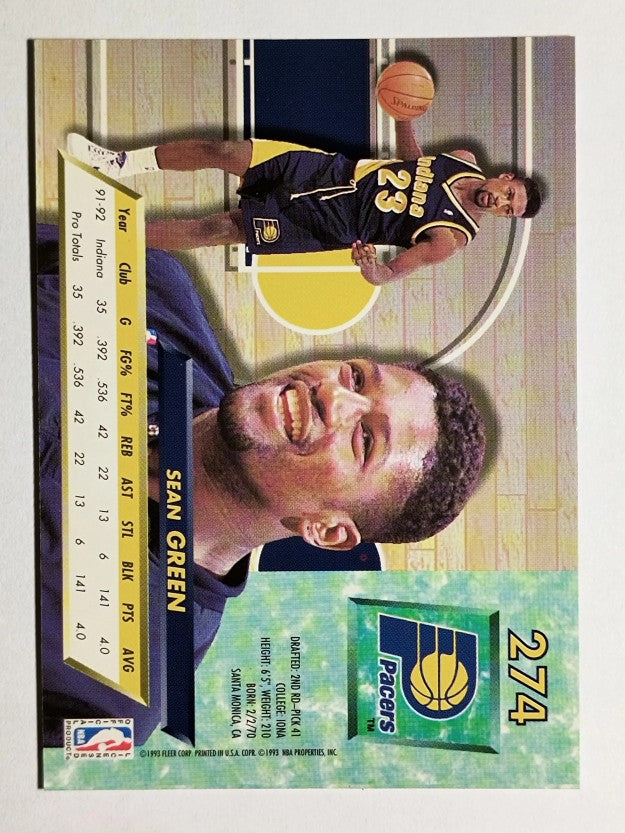 1992-93 Ultra #274 Sean Green
