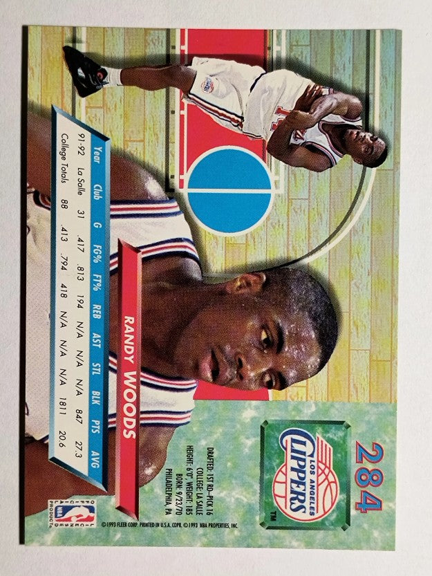 1992-93 Ultra #284 Randy Woods RC