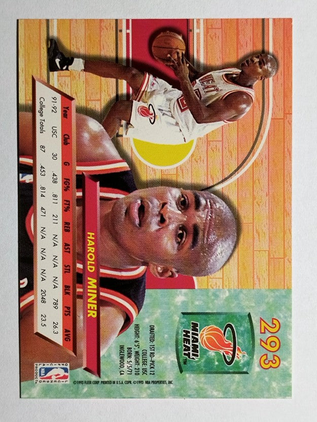 1992-93 Ultra #293 Harold Miner RC/with Michael Jordan