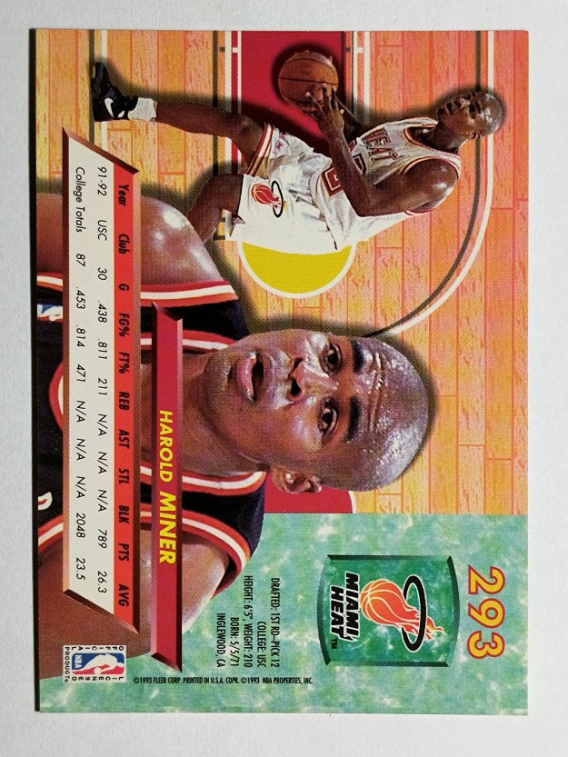 1992-93 Ultra #293 Harold Miner RC/with Michael Jordan