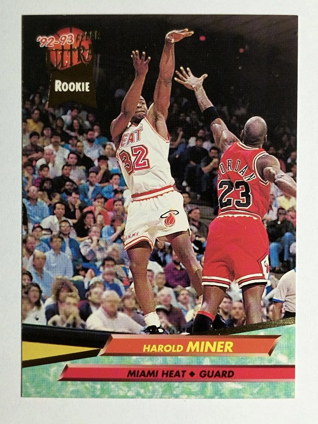 1992-93 Ultra #293 Harold Miner RC/with Michael Jordan