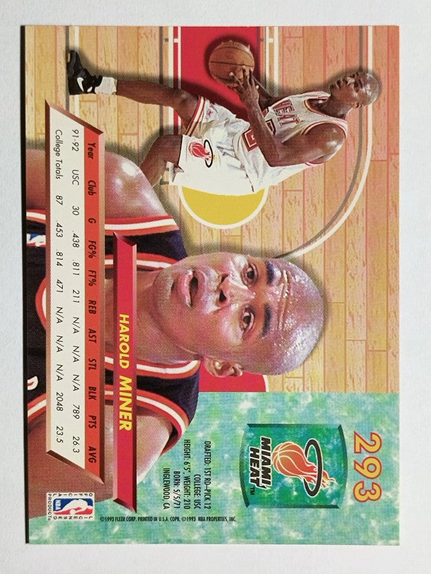 1992-93 Ultra #293 Harold Miner RC/with Michael Jordan