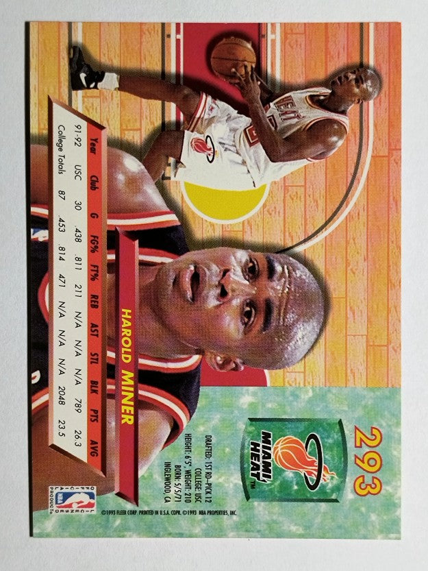 1992-93 Ultra #293 Harold Miner RC/with Michael Jordan