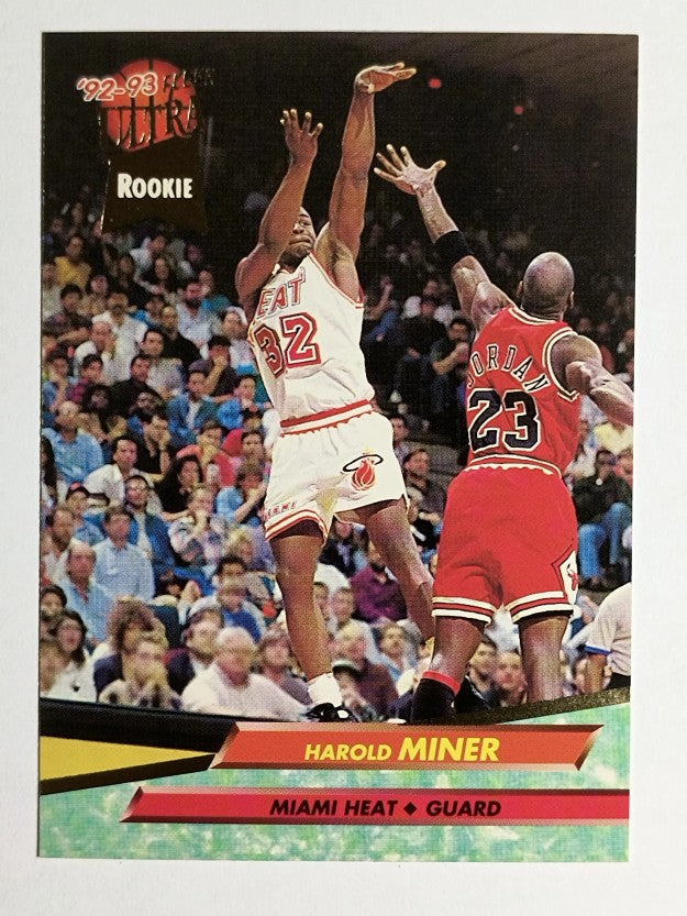 1992-93 Ultra #293 Harold Miner RC/with Michael Jordan
