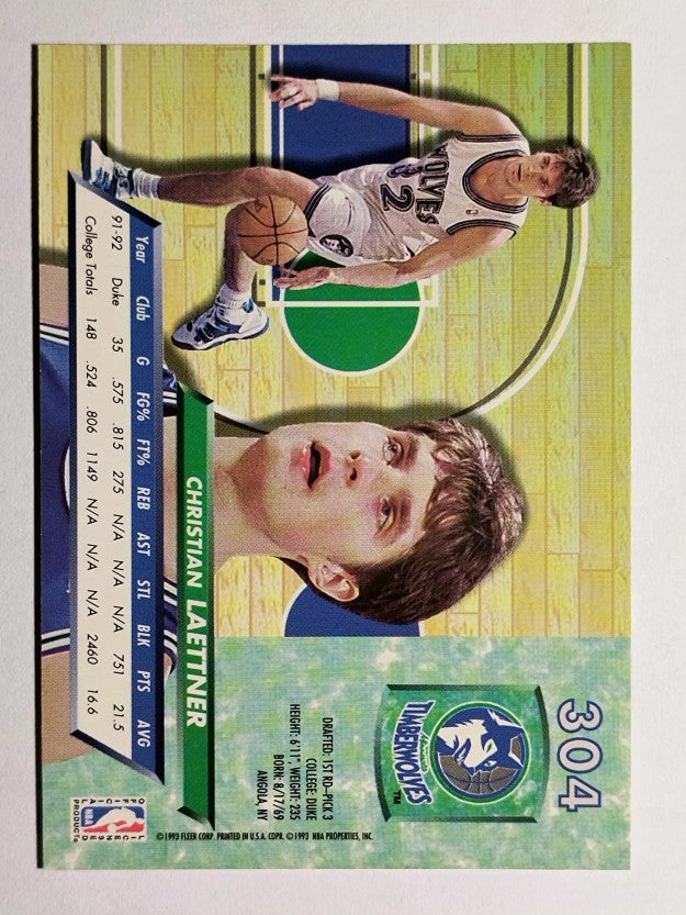 1992-93 Ultra #304 Christian Laettner RC