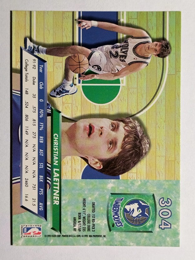 1992-93 Ultra #304 Christian Laettner RC