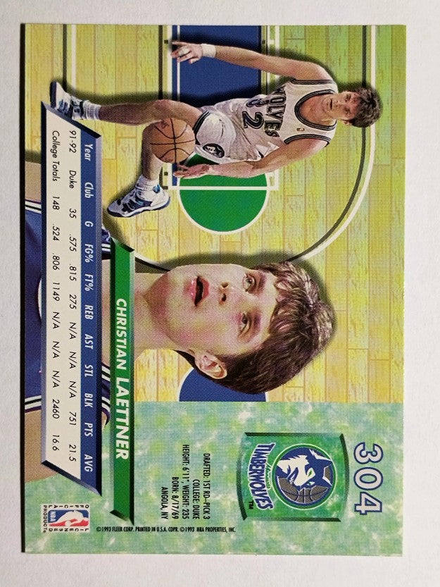 1992-93 Ultra #304 Christian Laettner RC