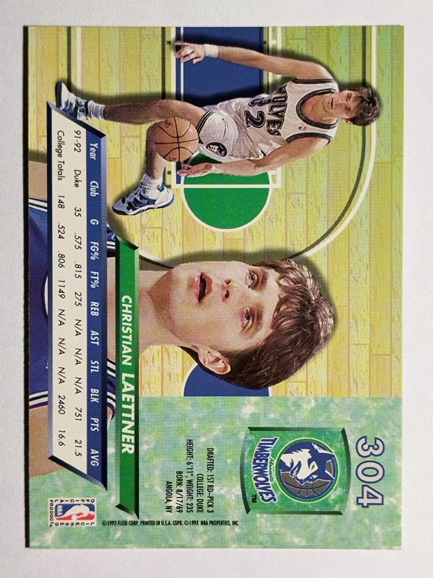 1992-93 Ultra #304 Christian Laettner RC