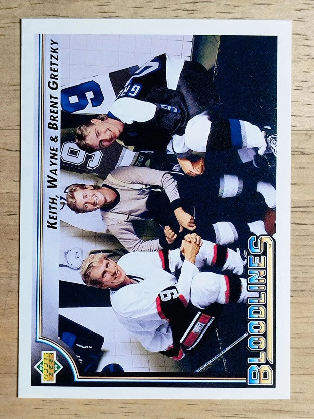 1992-93 Upper Deck #37 Wayne Gretzky BL/Keith Gretzky/Brent Gretzky