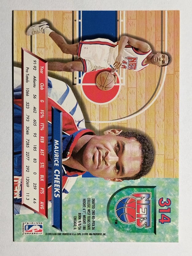 1992-93 Ultra #314 Maurice Cheeks