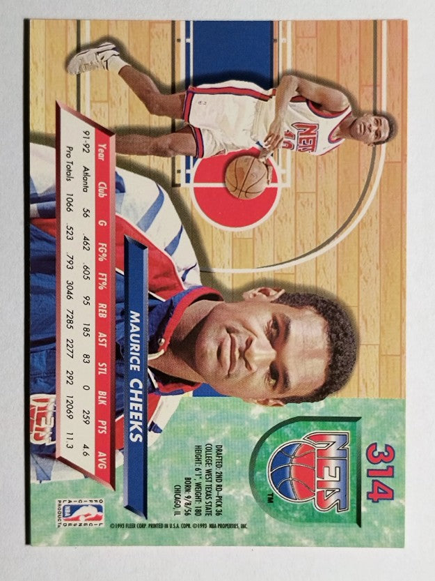 1992-93 Ultra #314 Maurice Cheeks
