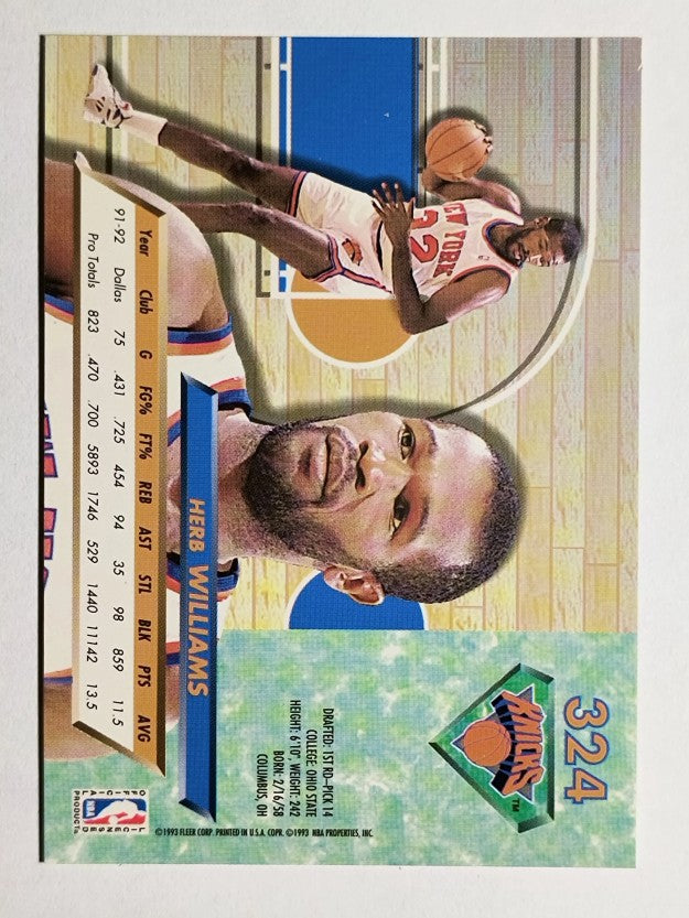 1992-93 Ultra #324 Herb Williams