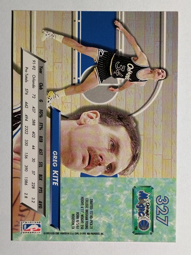 1992-93 Ultra #327 Greg Kite