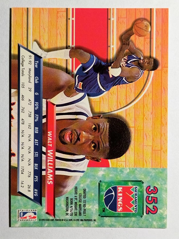 1992-93 Ultra #352 Walt Williams RC