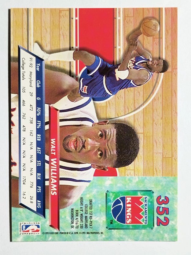 1992-93 Ultra #352 Walt Williams RC