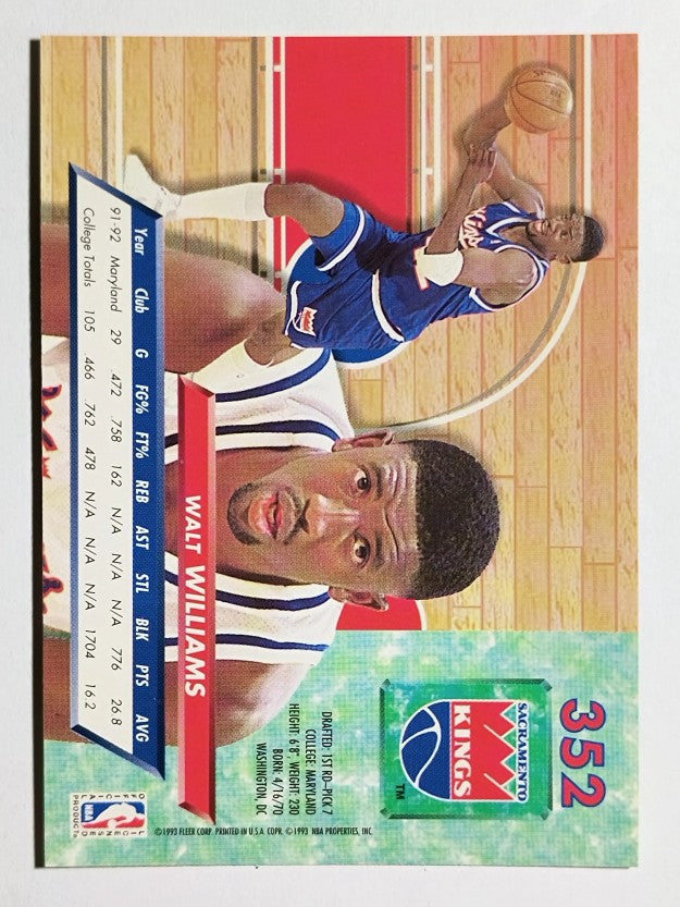 1992-93 Ultra #352 Walt Williams RC