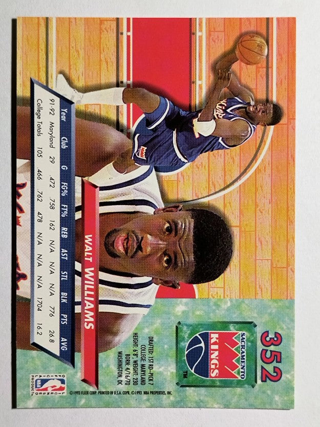 1992-93 Ultra #352 Walt Williams RC
