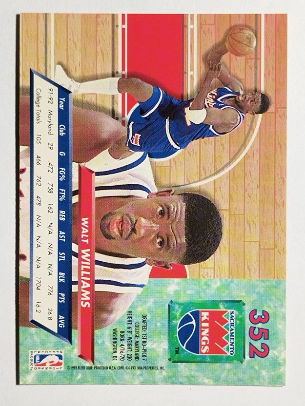 1992-93 Ultra #352 Walt Williams RC
