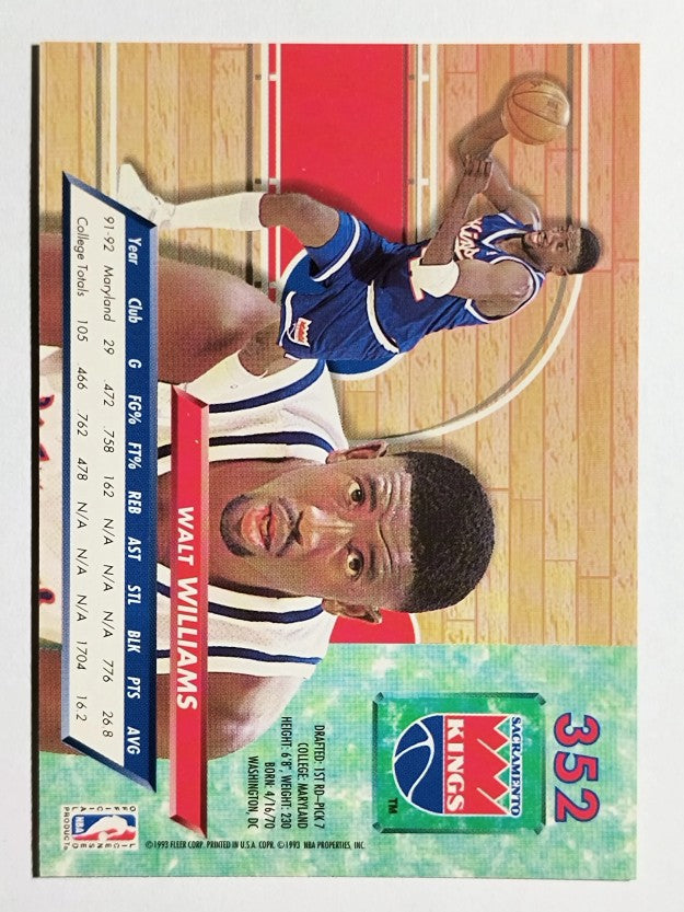 1992-93 Ultra #352 Walt Williams RC