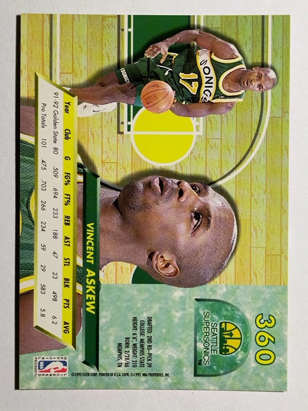 1992-93 Ultra #360 Vincent Askew