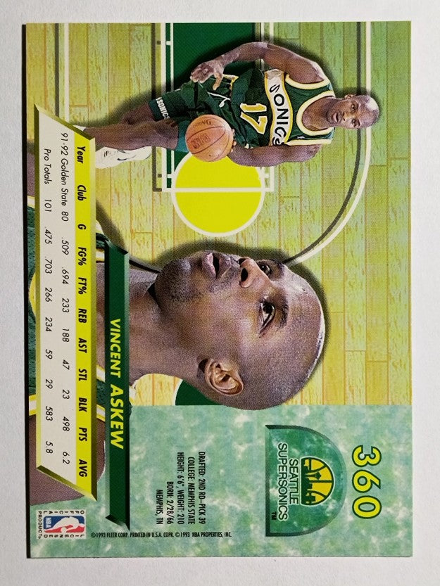 1992-93 Ultra #360 Vincent Askew
