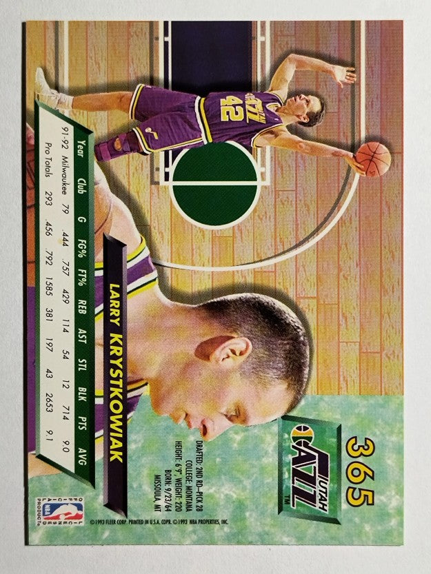 1992-93 Ultra #365 Larry Krystkowiak