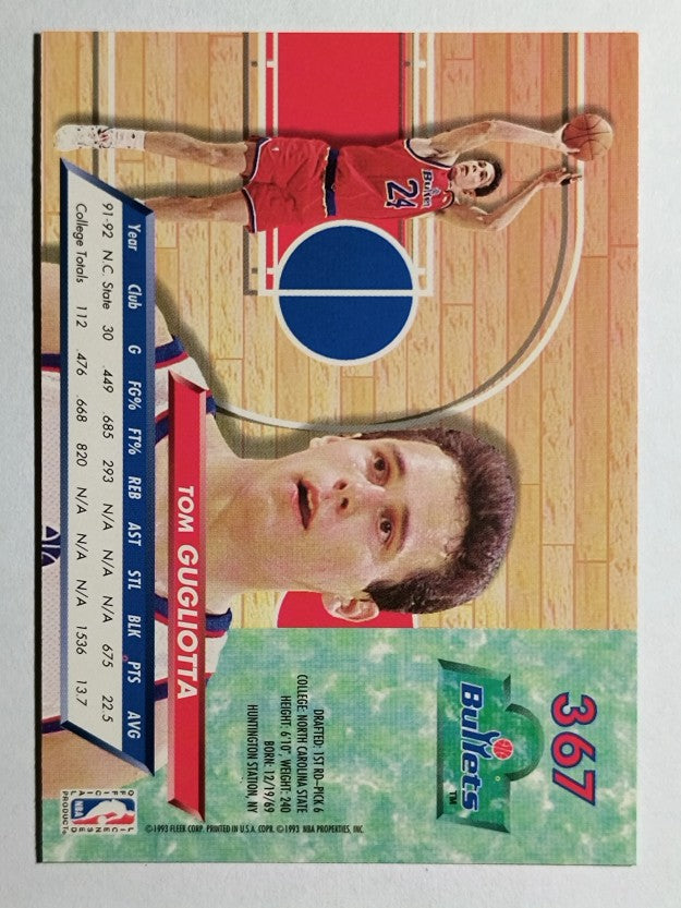 1992-93 Ultra #367 Tom Gugliotta RC