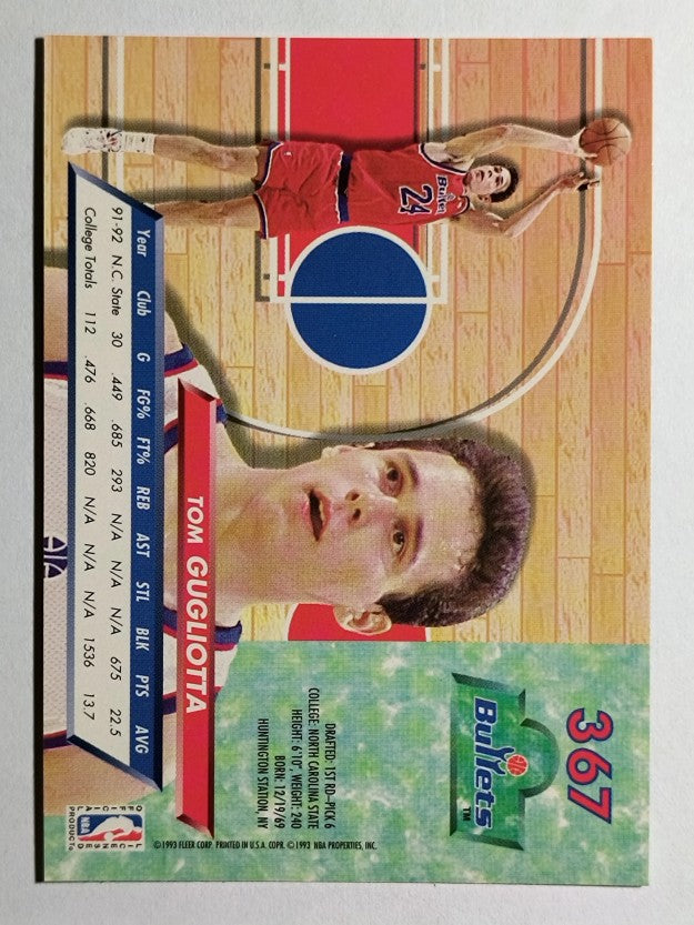 1992-93 Ultra #367 Tom Gugliotta RC