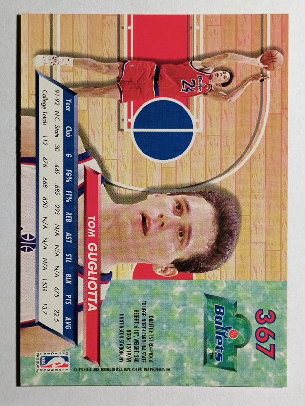 1992-93 Ultra #367 Tom Gugliotta RC