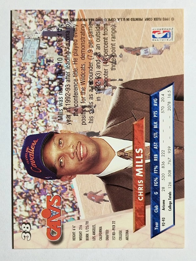 1993-94 Ultra #38 Chris Mills RC