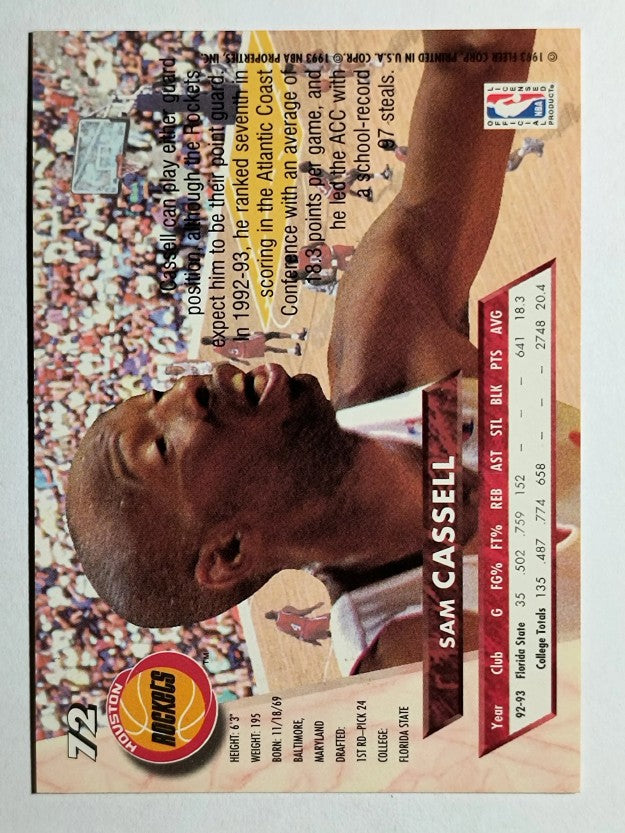 1993-94 Ultra #72 Sam Cassell RC (NM)