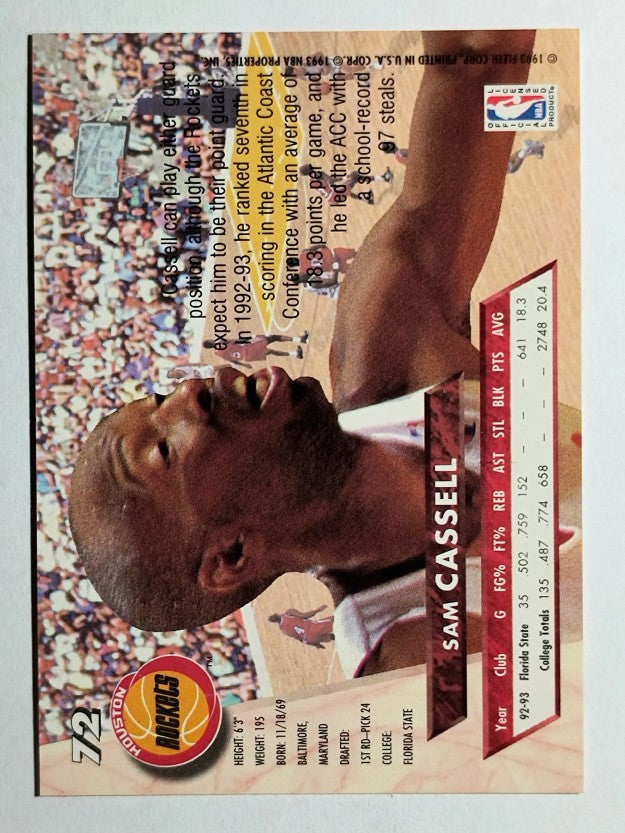 1993-94 Ultra #72 Sam Cassell RC (NM)