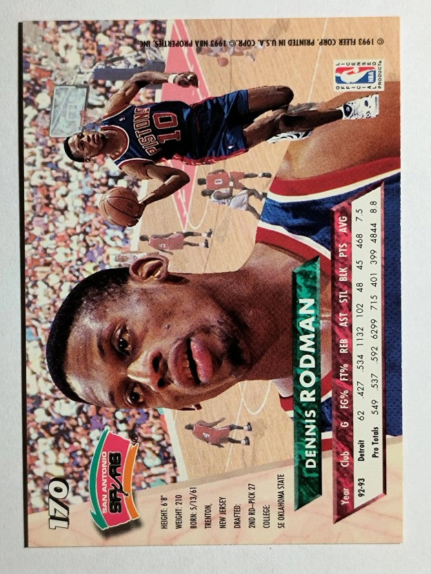 1993-94 Ultra #170 Dennis Rodman