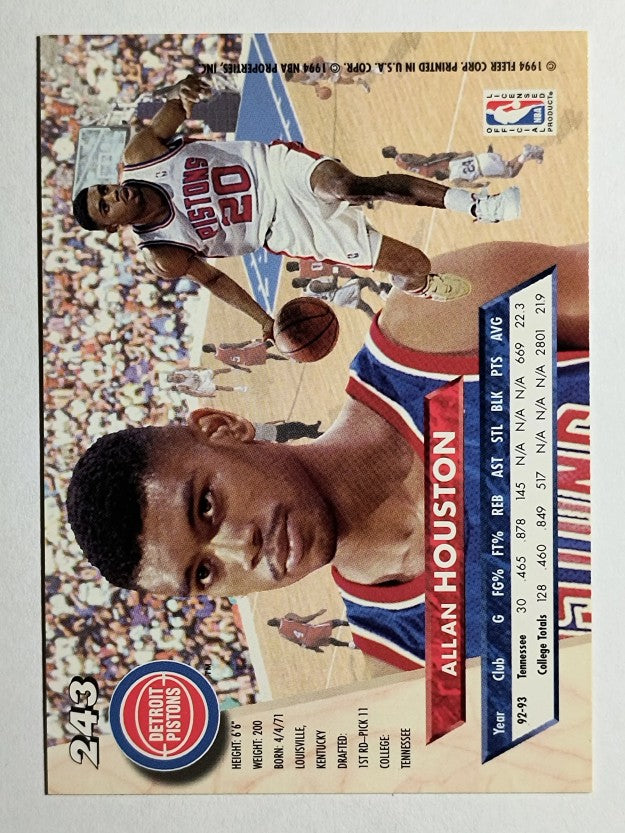 1993-94 Ultra #243 Allan Houston RC (NM)