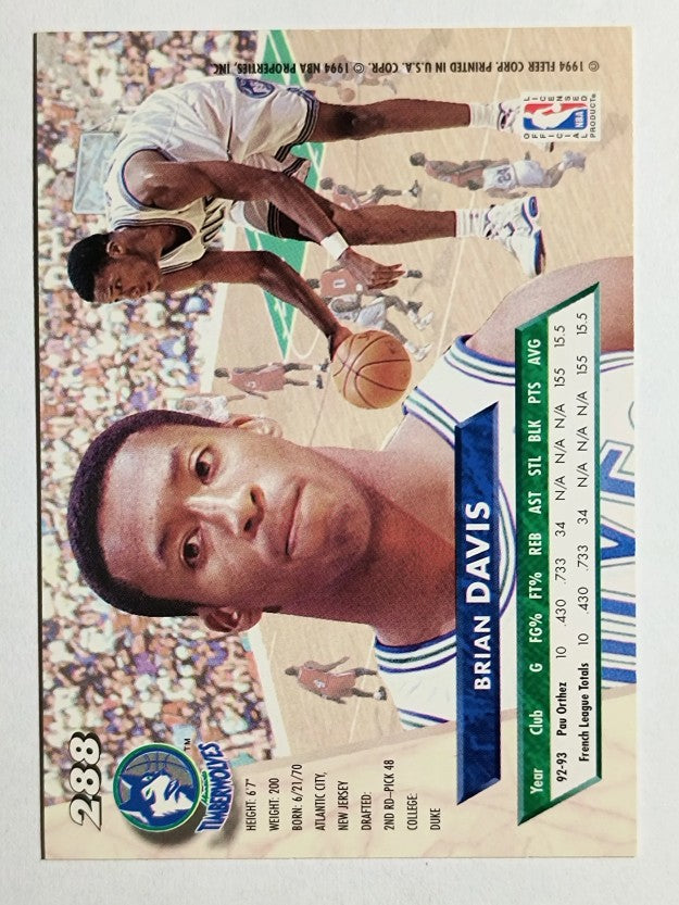 1993-94 Ultra #288 Brian Davis RC