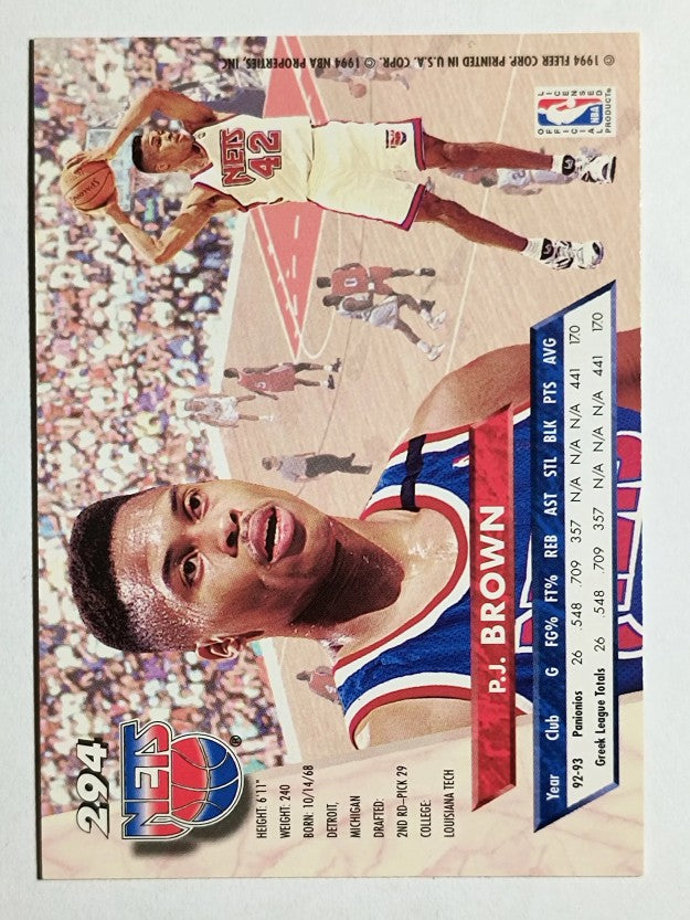 1993-94 Ultra #294 P.J. Brown RC