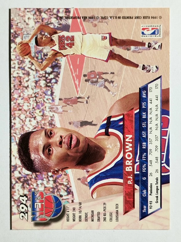 1993-94 Ultra #294 P.J. Brown RC
