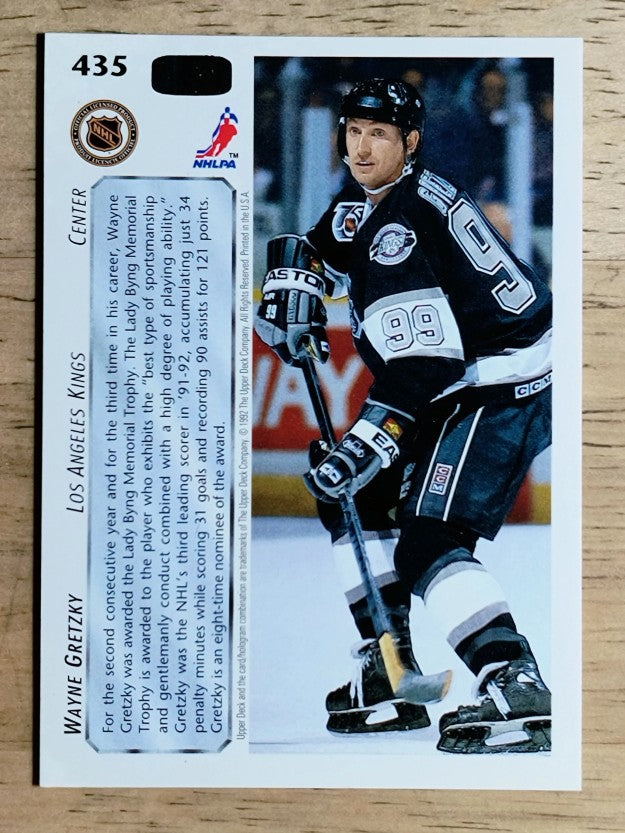 1992-93 Upper Deck #435 Wayne Gretzky AW/Lady Byng