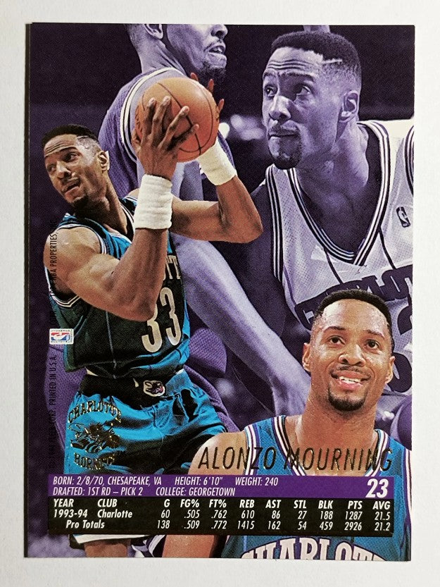 1994-95 Ultra #23 Alonzo Mourning
