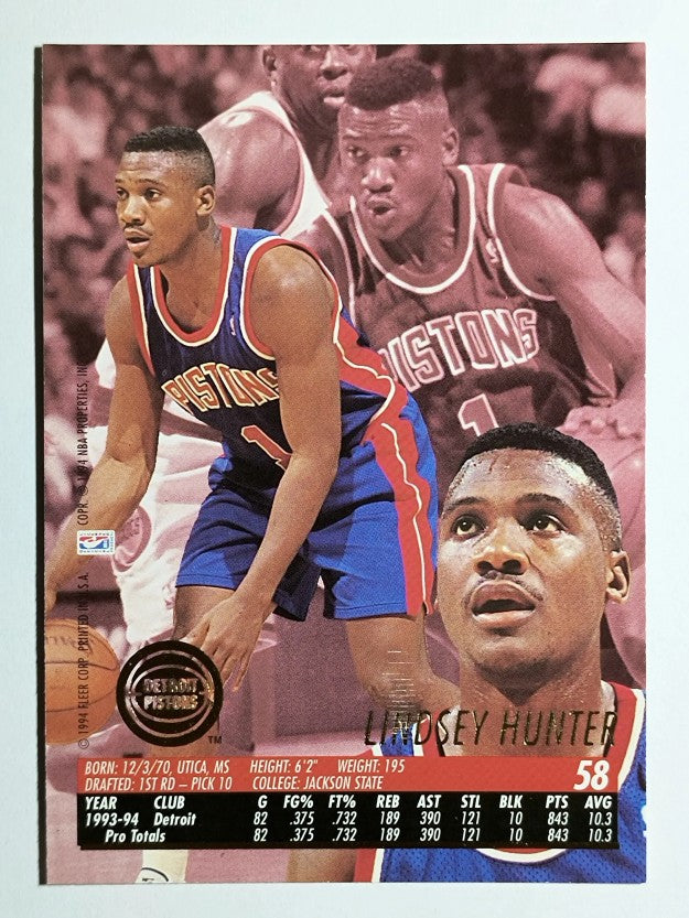 1994-95 Ultra #58 Lindsey Hunter